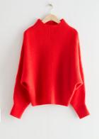 Other Stories Voluminous Turtleneck Knit Jumper - Red