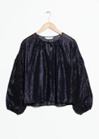 Other Stories Balloon Sleeve Blouse - Black