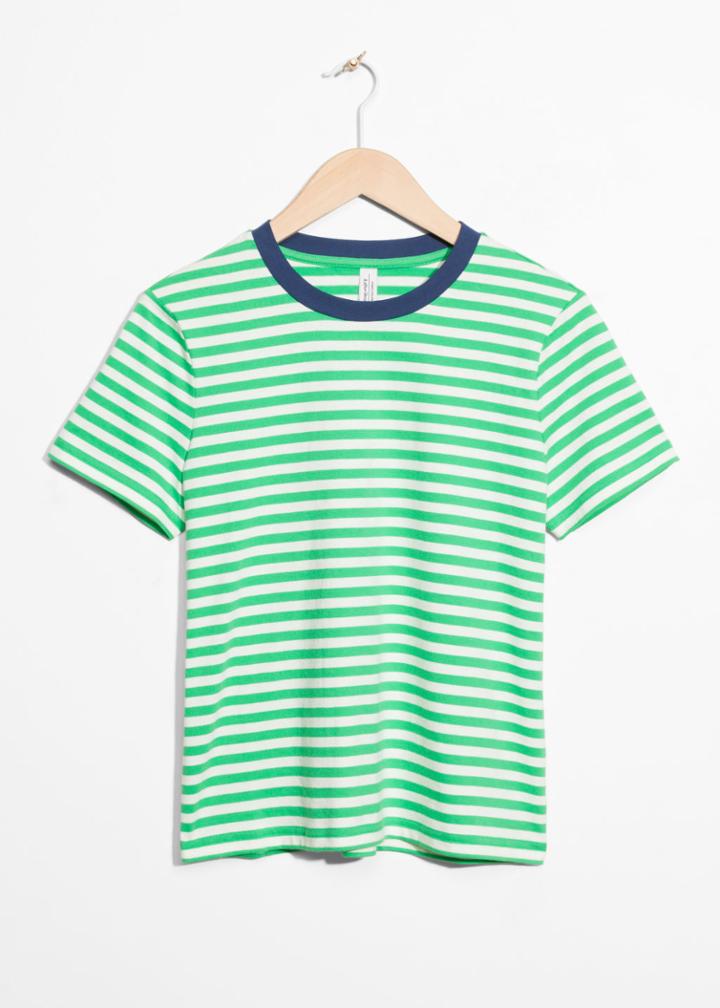 Other Stories Striped Tee - Green