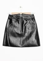 Other Stories High Waisted Leather Skirt