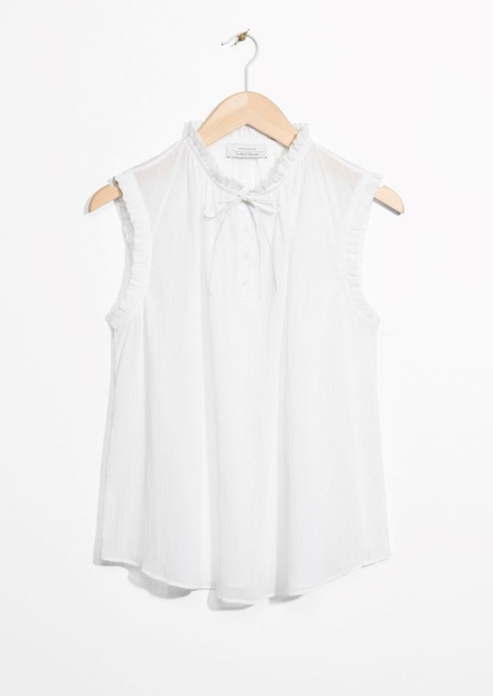 Other Stories Frill Sleeveles Blouse