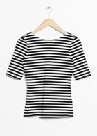 Other Stories Striped Top - Black
