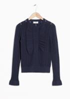Other Stories Knitted Frilly Sweater