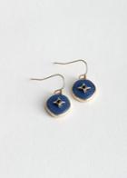 Other Stories Circle Pendant Hanging Earrings - Blue