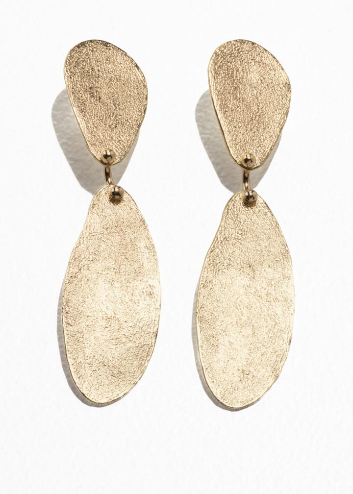 Other Stories Textured Two Piece Earrings - Gold