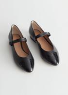 Other Stories Classic Mary Jane Ballerina Flats - Black