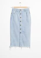 Other Stories Buttoned Denim Skirt