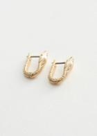 Other Stories Crafted Snake Hoop Earrings - Gold