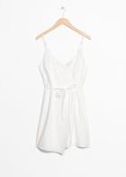 Other Stories Asymmetric Wrap Mini Dress - White