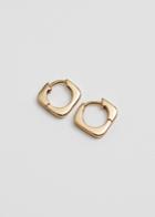 Other Stories Chunky Sterling Silver Hoop Earrings - Gold