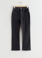 Other Stories Mood Cut Cropped Jeans - Black