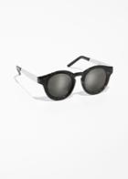 Other Stories Mirrored Round Frame Sunglasses - Black