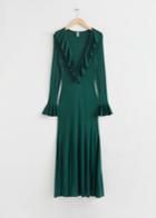 Other Stories Frilled Bell-shaped Dress - Green