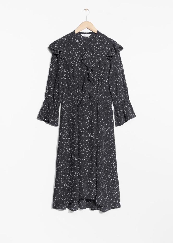 Other Stories Frilled Dress - Black