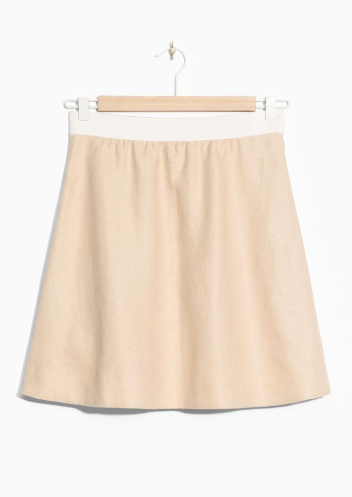 Other Stories Flounced Canvas Skirt