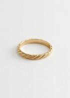Other Stories Braided Sterling Silver Ring - Gold