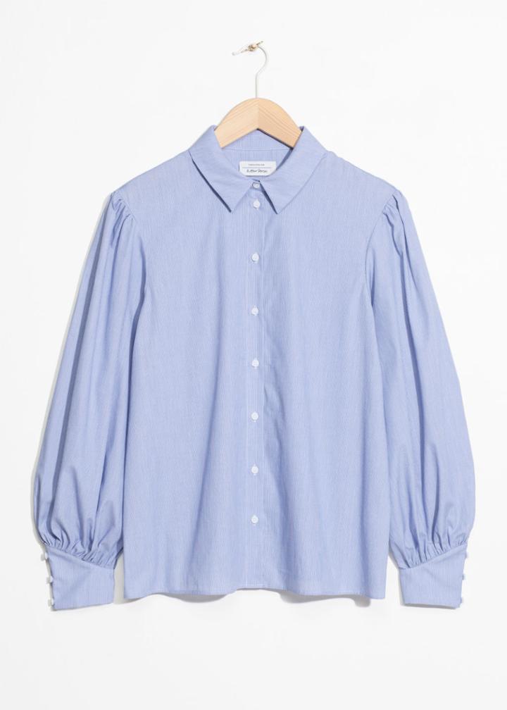 Other Stories Voluminous Sleeves Blouse - White