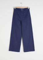 Other Stories Stretch Workwear Denim Trousers - Blue