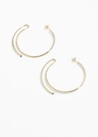 Other Stories Wire Movement Hoop Earrings - Gold