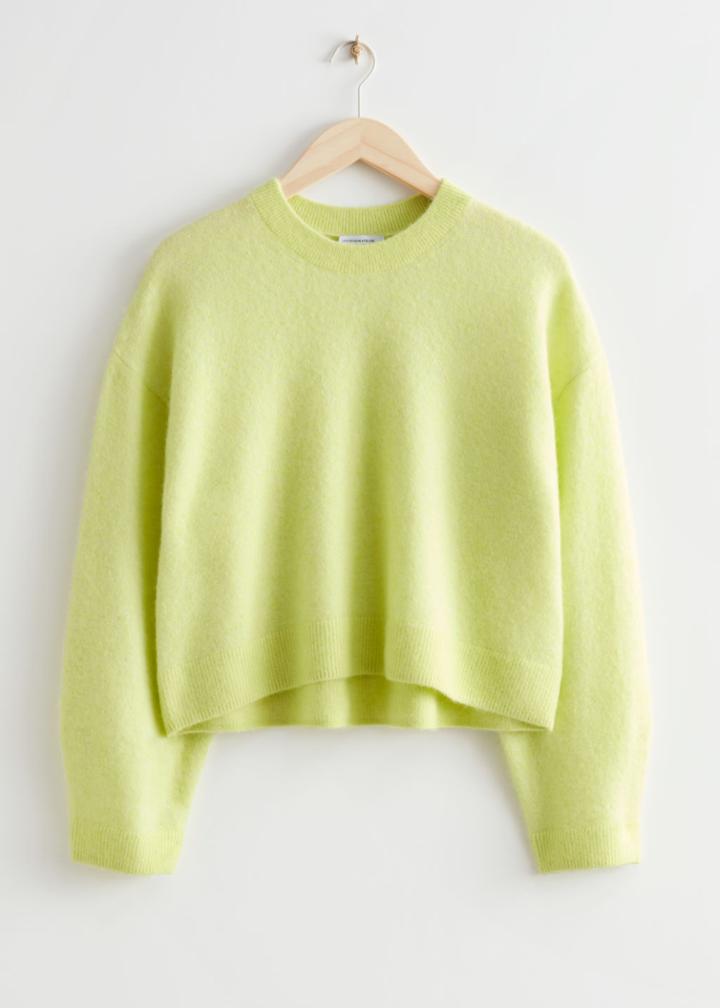 Other Stories Oversized Alpaca Sweater - Yellow