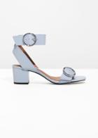 Other Stories Circle Buckle Sandals - Grey