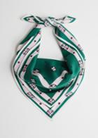 Other Stories Printed Silk Neck Scarf - Green