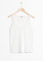Other Stories Scoop Neck Tank - White