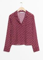 Other Stories Mini Car Print Blouse - Red
