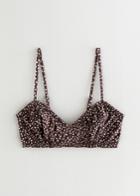 Other Stories Ruffle-trim Bikini Top - Brown