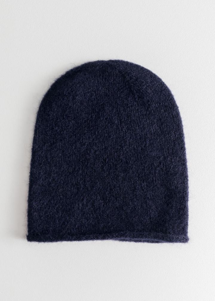 Other Stories Slouchy Wool Blend Beanie - Blue