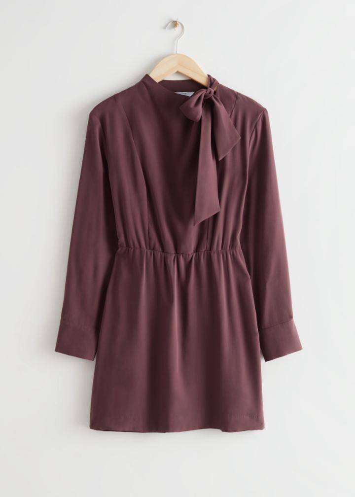Other Stories Cowl Neck Mini Dress - Pink