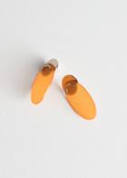 Other Stories Duo Shape Earrings - Orange