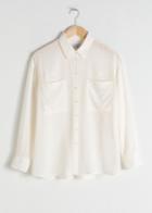 Other Stories Oversized Silk Shirt - White