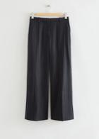 Other Stories Straight Press Crease Trousers - Black