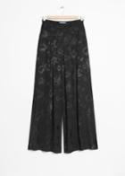 Other Stories Wide Satin Trousers - Black