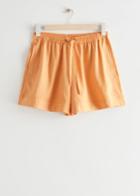 Other Stories Relaxed Drawstring Shorts - Orange