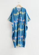 Other Stories Flowy Tie-dye Midi Dress - Blue