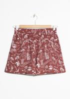 Other Stories High Waisted Elasticated Shorts - Orange