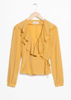 Other Stories Ruffle Wrap Blouse - Yellow