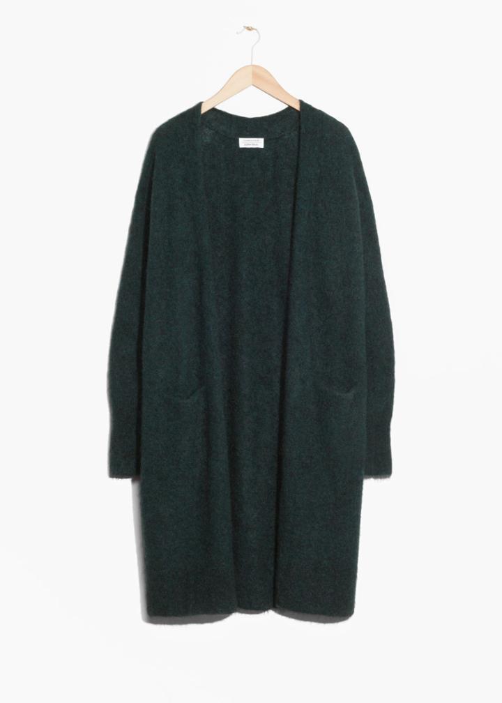 Other Stories Long Mohair & Wool Knit - Green