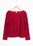 Other Stories Striped Jersey T-shirt - Red