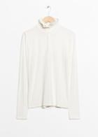 Other Stories Turtleneck Top - White