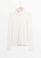 Other Stories Turtleneck Top - White