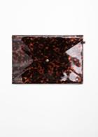 Other Stories Patent Leather A4 Envelope Purse - Beige