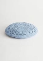 Other Stories Cotton Crocheted Beret - Blue