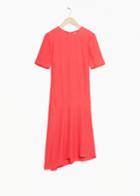 Other Stories Asymmetric Jacquard Dress - Red