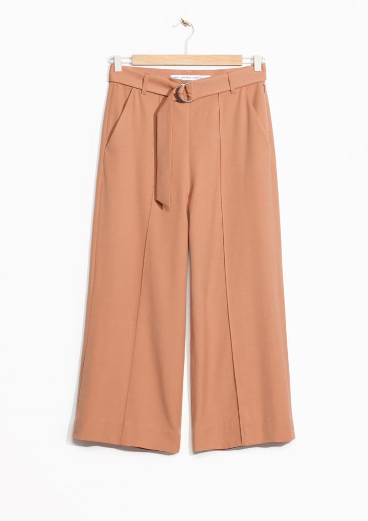 Other Stories Buckle Belted Culottes