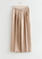 Other Stories Straight Low Waist Trousers - Beige