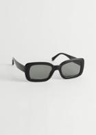 Other Stories Rectangular Frame Sunglasses - Black