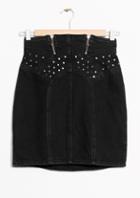 Other Stories Stud Detail Denim Skirt